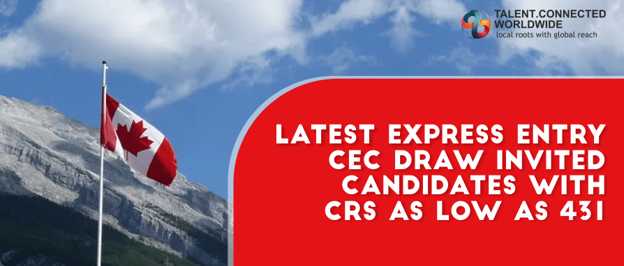 Latest Express Entry CEC draw invited candidates with CRS as low as 431