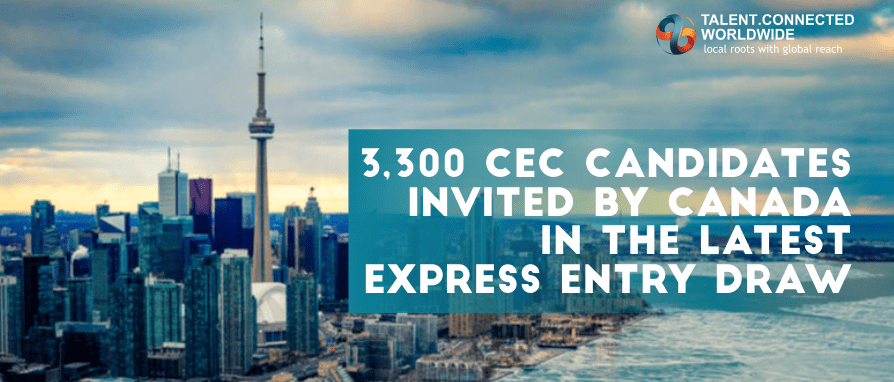 3,300 CEC candidates invited by Canada in the latest Express Entry draw