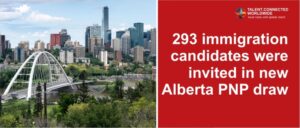 293 immigration candidates were invited in new Alberta PNP draw