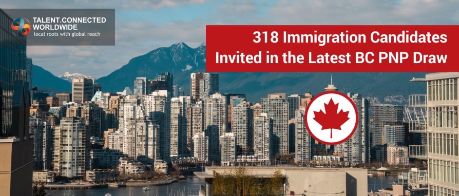 318 Immigration Candidates Invited in the Latest BC PNP Draw