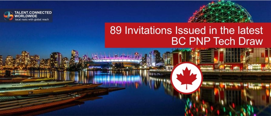 89 Invitations Issued in the latest BC PNP Tech Draw