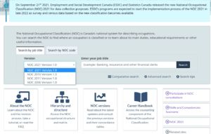 NOC Codes | National Occupational Classification