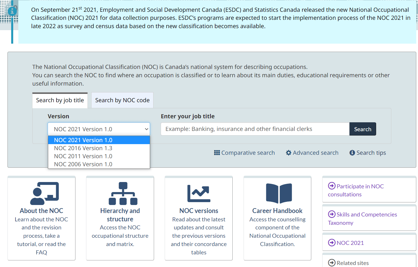 NOC Codes National Occupational Classification