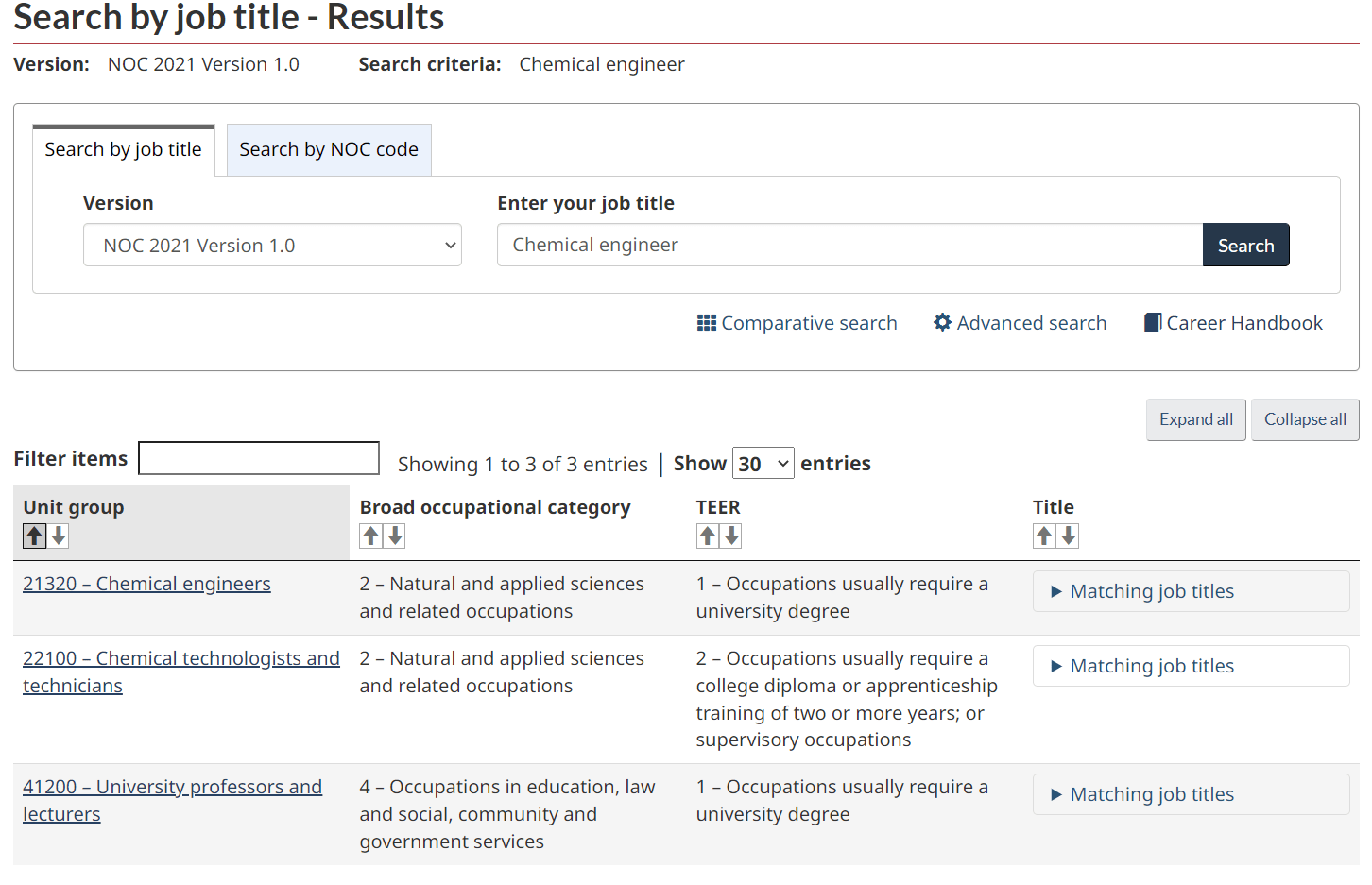 NOC Codes National Occupational Classification   NOC Codes Search By Job Title 