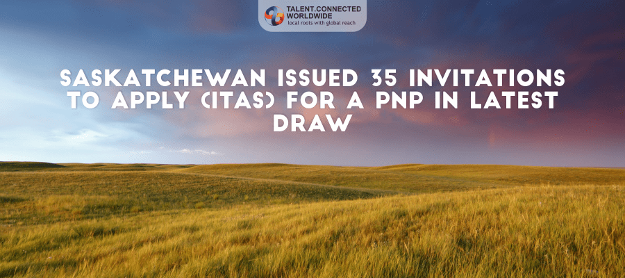 Saskatchewan issued 35 Invitations to Apply (ITAs) for a PNP in latest Draw-min