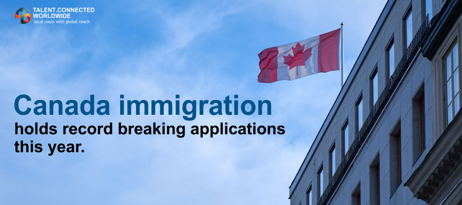 Canada immigration holds record breaking applications this year