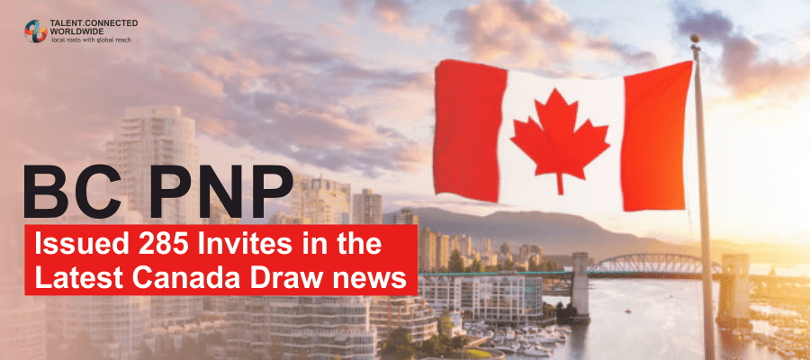 BC PNP issued 285 Invites in the Latest Canada Draw news-min