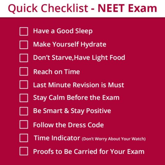 NEET checklist